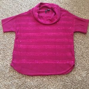 Fuchsia Pink Sparkle Sweater Size M
